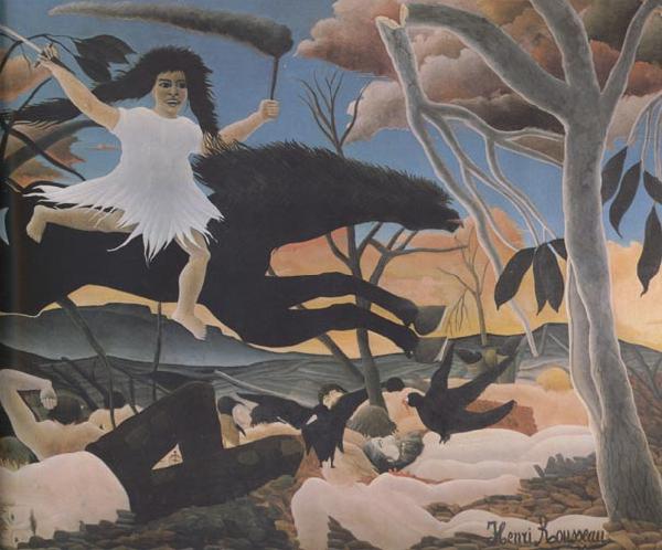 Henri Rousseau War It Passes,Terrifying,Leaving Despair,Tears,and Ruin Everywhere oil painting image